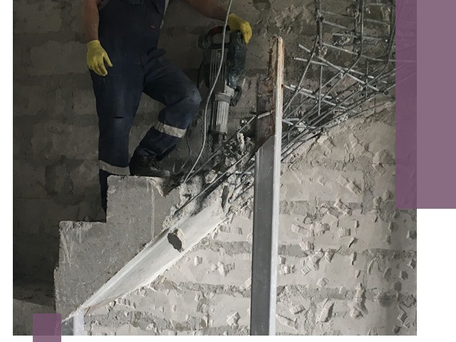 Демонтаж металлических и бетонных лестниц в Северске