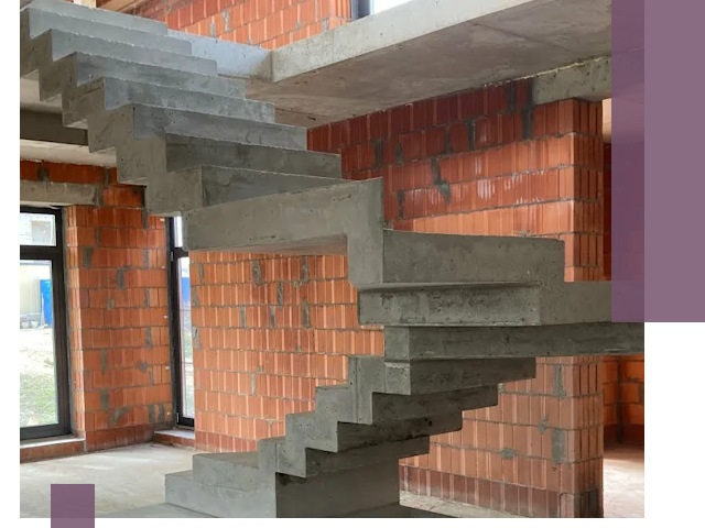 Изготовление бетонных лестниц под ключ в Северске