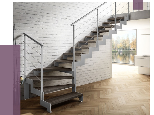 Г-образные лестницы под ключ в Северске от 37682 руб. | ПРОЛЁТ-Свк