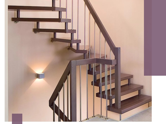 Изготовление лестниц на больцах в Северске под ключ