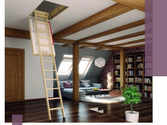 Чердачные лестницы под ключ в Северске: изготовление и монтаж