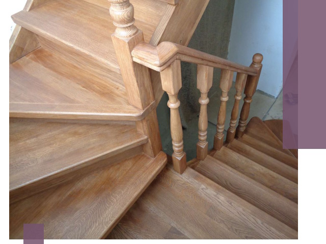 Дубовые лестницы под ключ в Северске: изготовление и монтаж