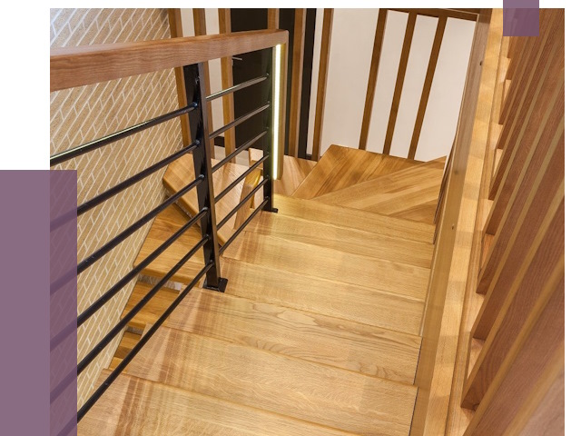 Лестницы из ясеня в Северске под ключ от 10187 руб. 