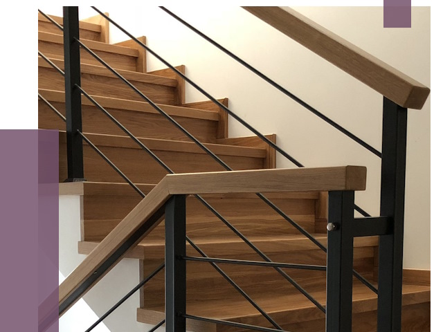 Обшивка металлической лестницы деревом в Северске от 4418 руб.