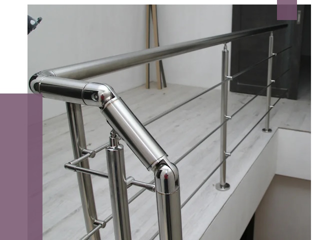 Перила из нержавеющей стали в Северске от 9148 руб. под ключ | ПРОЛЁТ-Свк