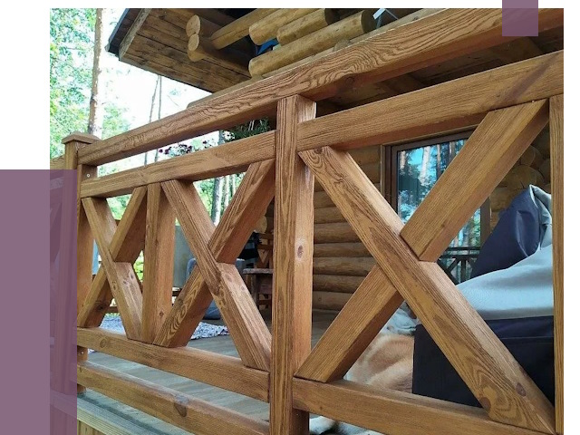 Деревянные перила под ключ в Северске от 7796 руб. 