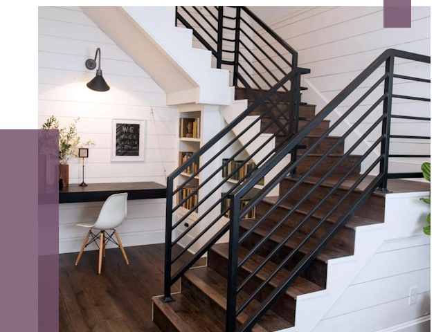 Перила для лестницы в доме в Северске от 7536 руб. — ПРОЛЁТ-Свк