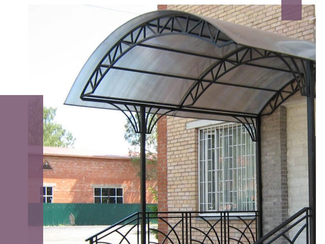 Металлические навесы и козырьки в Северске от 12994 руб.