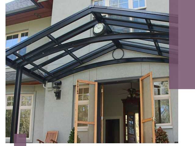 Изготовление и монтаж навесов и козырьков в Северске