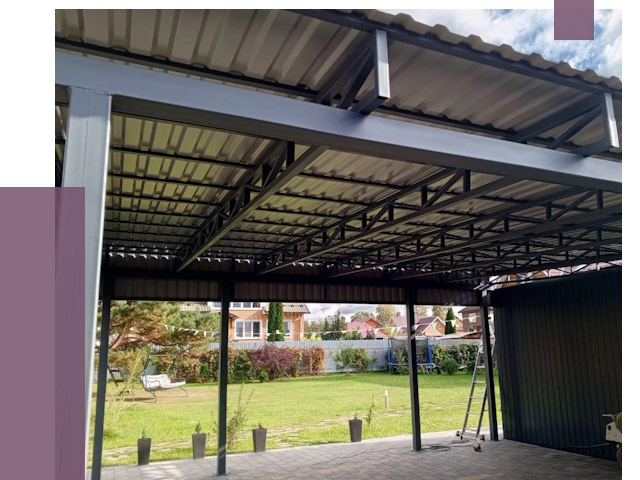 Монтаж навесов в Северске от 7484 руб. — установка навеса | ПРОЛЁТ-Свк