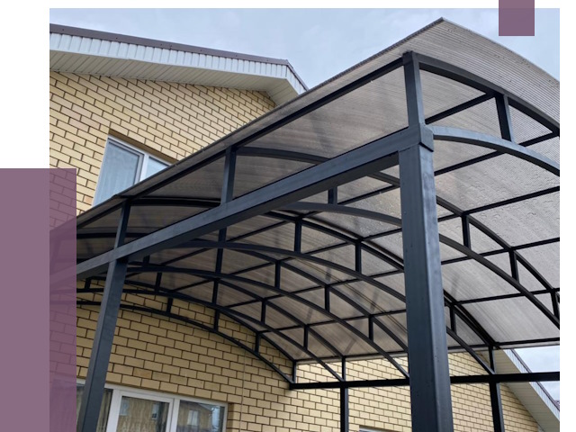 Монтаж козырьков в Северске от 11694 руб. | ПРОЛЁТ-Свк