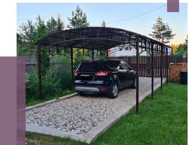 Навесы для автомобиля в Северске от 13358 руб.  | ПРОЛЁТ-Свк