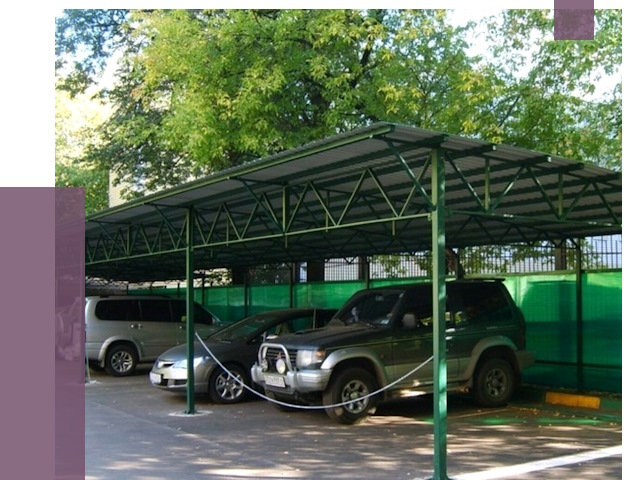 Навесы для парковки в Северске от 81601 руб. заказать | ПРОЛЁТ-Свк