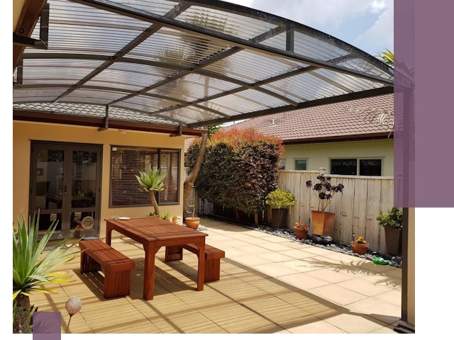 Навесы во двор под ключ в Северске — изготовление и монтаж