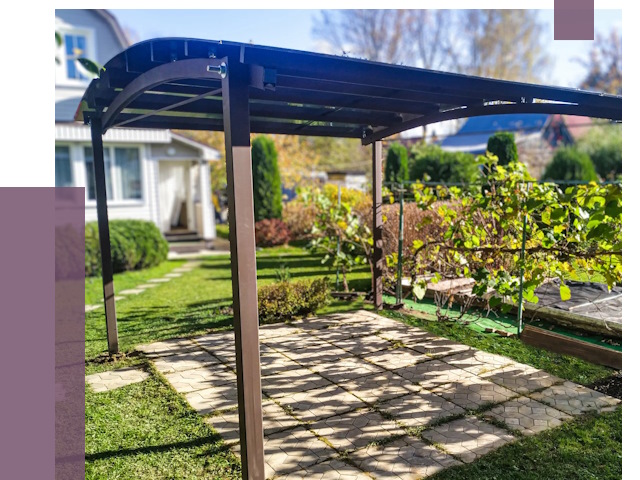 Навесы для дачи в Северске от 12942 руб. под ключ — ПРОЛЁТ-Свк