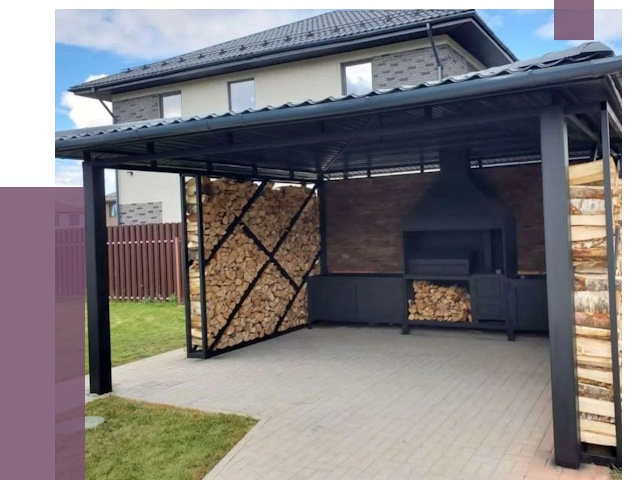 Навесы для барбекю в Северске от 12942 руб. под ключ | ПРОЛЁТ-Свк