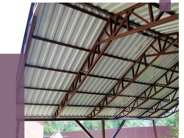 Навесы из профнастила в Северске от 7484 руб. | ПРОЛЁТ-Свк