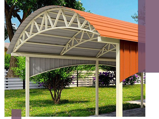 Навесы из профнастила под ключ в Северске — установка и монтаж