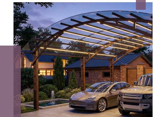 Металлические навесы в Северске от 12890 руб. под ключ — ПРОЛЁТ-Свк