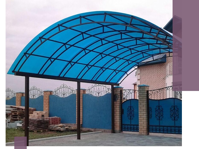 Арочные навесы под ключ в Северске — изготовление и монтаж