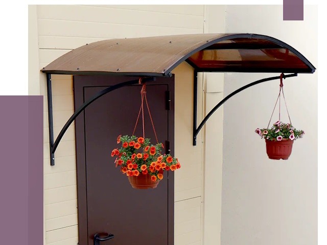 Козырьки над входом в Северске от 15073 руб.  | ПРОЛЁТ-Свк