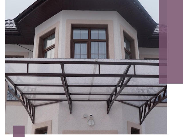 Козырьки из поликарбоната под ключ в Северске