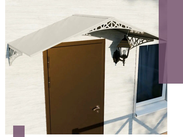 Металлические козырьки на входы и террасы в Северске