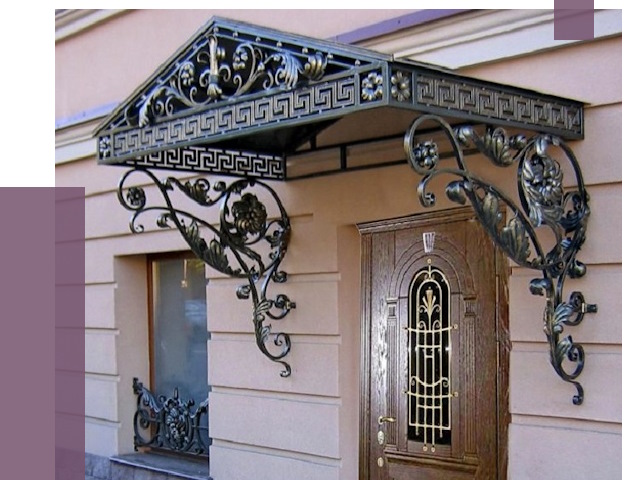 Кованые козырьки в Северске под ключ от 12942 руб. — ПРОЛЁТ
