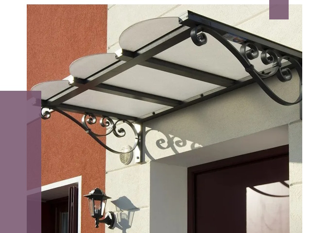 Односкатные козырьки в Северске от 8524 руб.  | ПРОЛЁТ-Свк