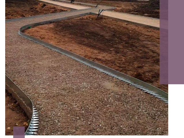 Металлические бордюры под ключ в Северске — изготовление и монтаж