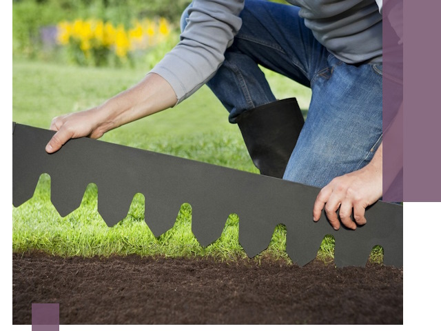 Металлические бордюры для газона в Северске — изготовление и монтаж