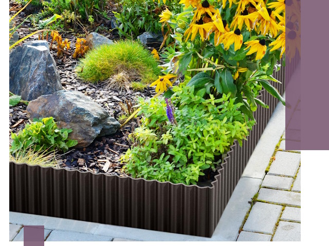 Металлические бордюры для клумб в Северске — производство и монтаж